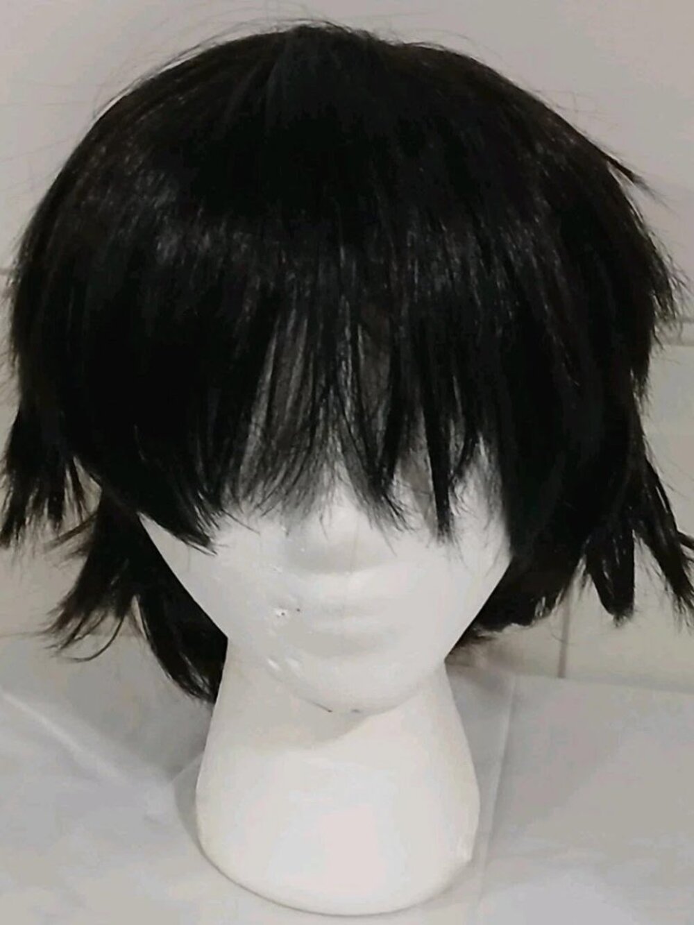 Short Black Pixie Style Synthetic Wig New Classic Cap One Size